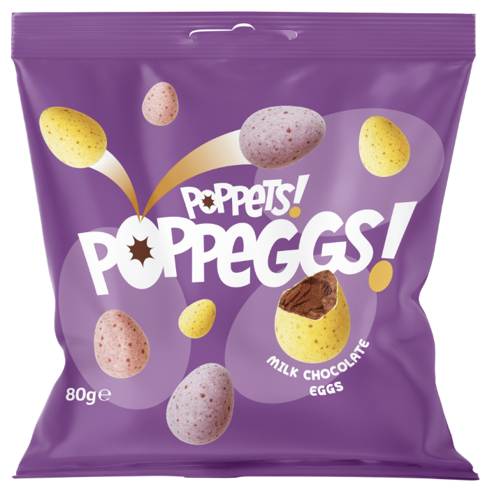 Poppets Poppeggs Milk Chocolate Eggs 80g
