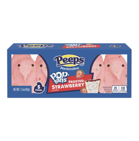 Peeps Marshmallow Chicks Pop-Tarts Frosted Strawberry 5 Pack 42g