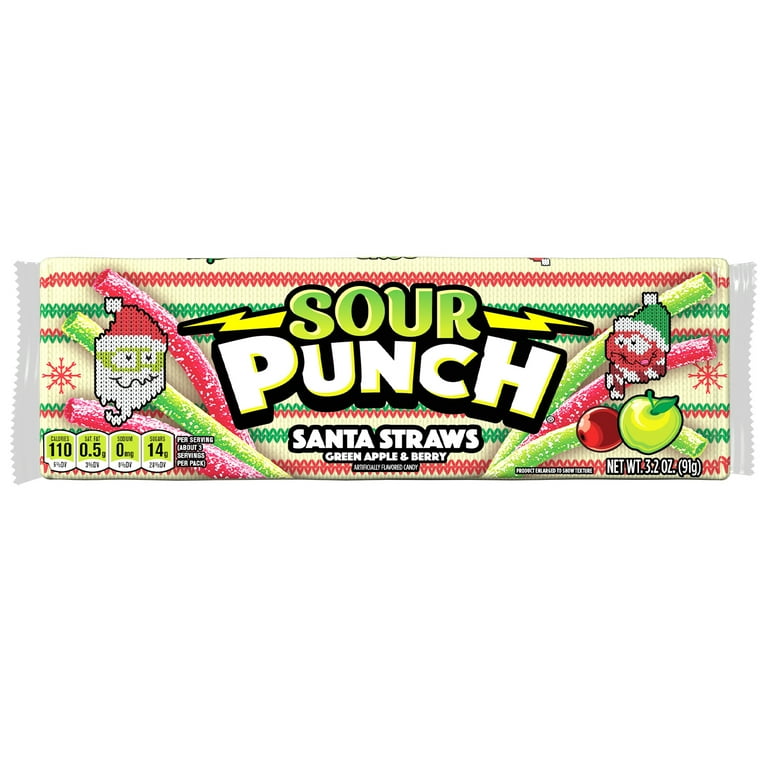 Sour Punch Santa Straws 91g