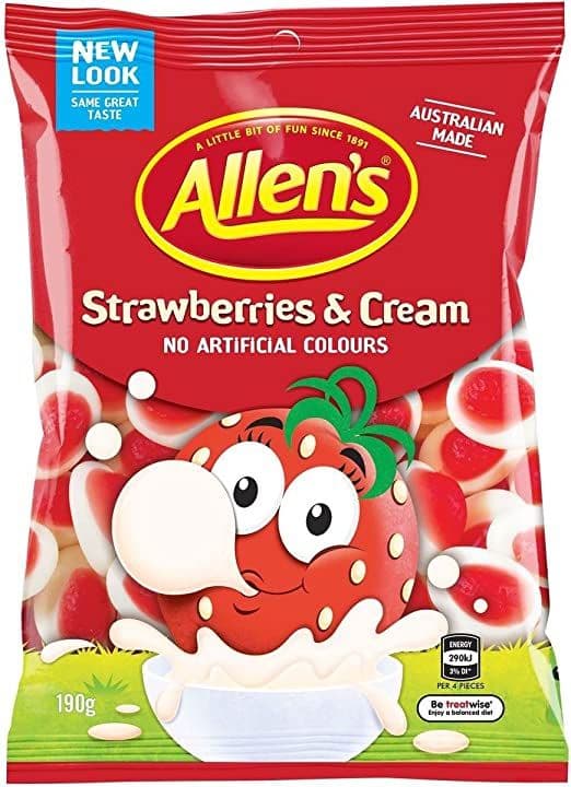 Allens Strawberries and Cream 190g