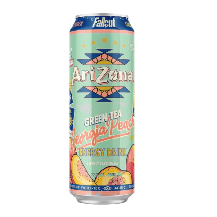 Arizona Fallout Georgia Peach Green Tea Energy Drink 650ml