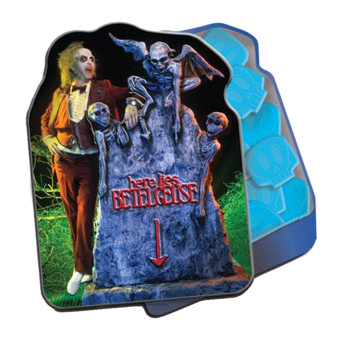 Beetlejuice Afterlife Sour Blue Raspberry Candies Tin 42g