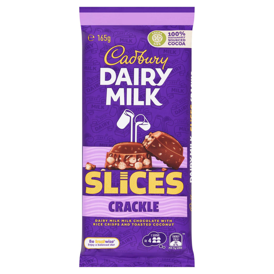 Cadbury Dairy Milk Slices Crackle 165g