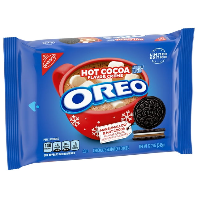 Oreo Hot Cocoa Creme Chocolate Sandwich Cookies Limited Edition 345g