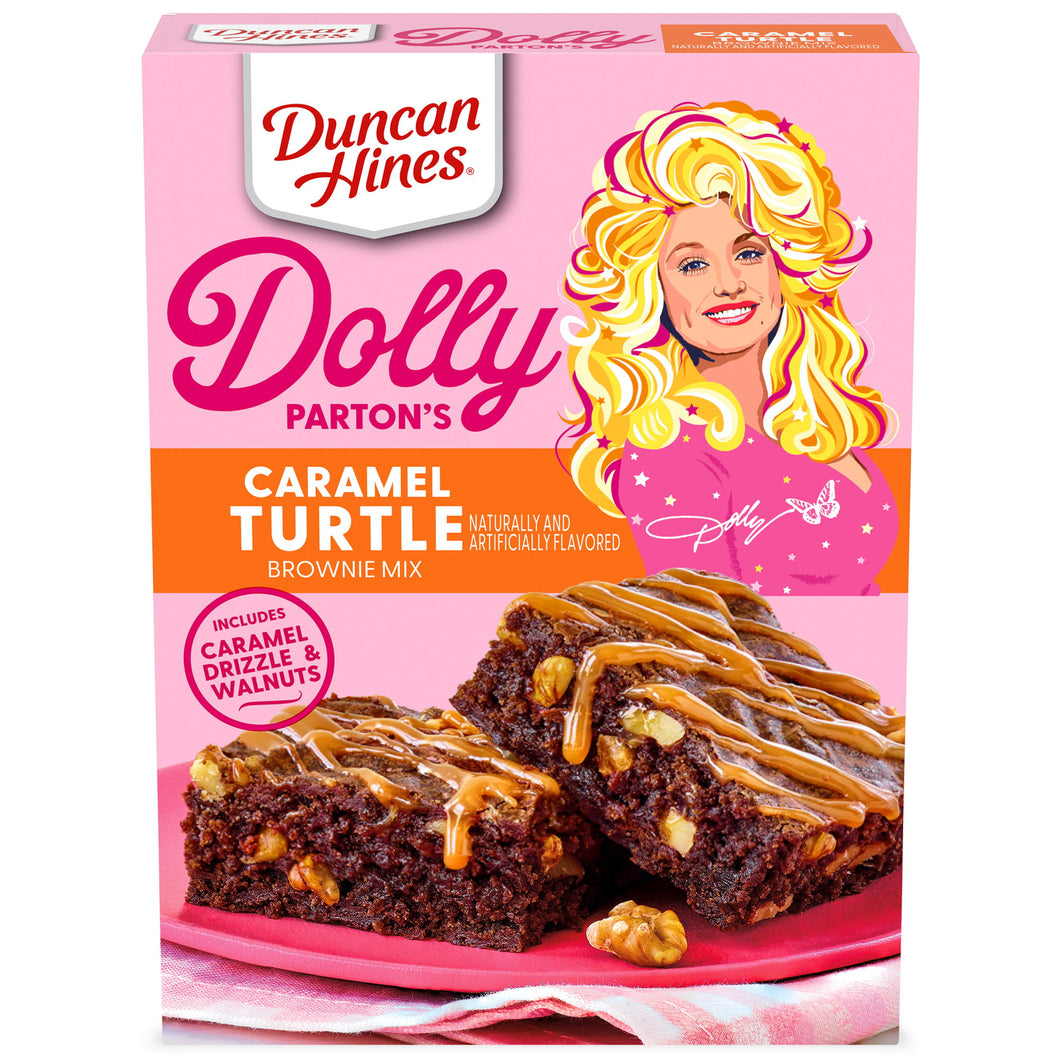 Duncan Hines Dolly Parton's Caramel Turtle Flavoured Brownie Mix 473g