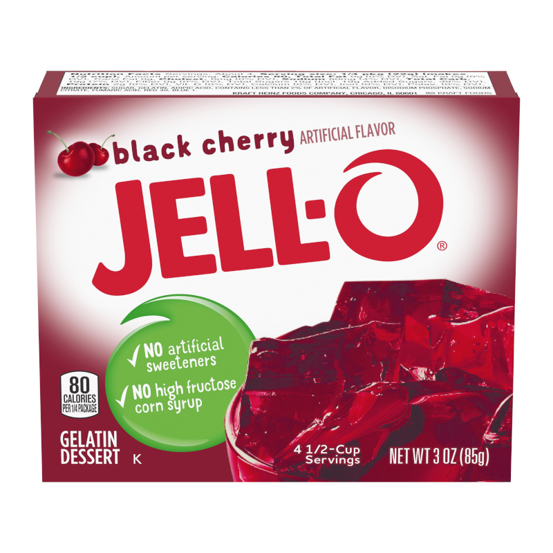 Jell-O Black Cherry Gelatin Dessert 85g