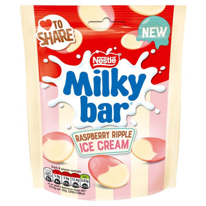 Milkybar Buttons White Chocolate Raspberry Ripple 86g