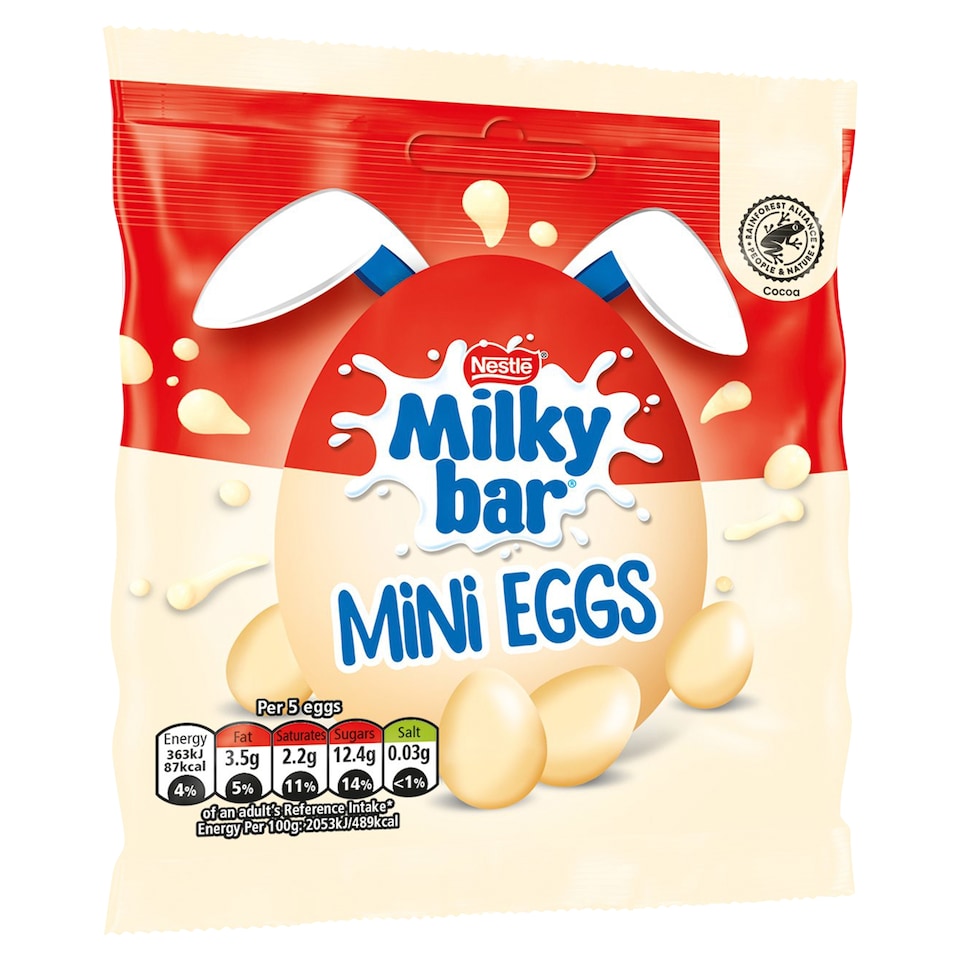 Milkybar White Chocolate Mini Eggs Pouch 80g
