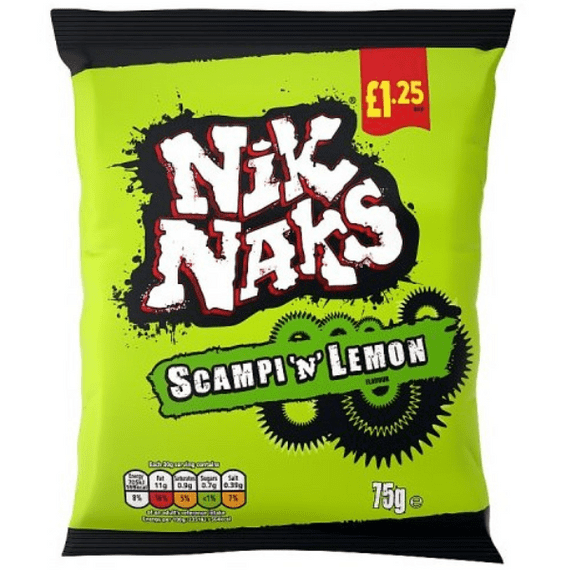 Nik Naks Scampi 'N' Lemon 75g