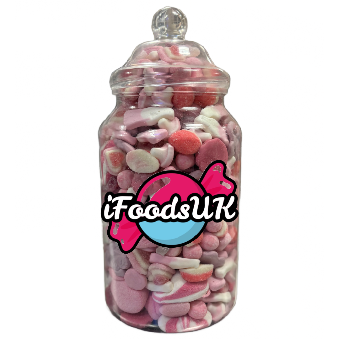Pink Gummy & Fizzy Sweet Jar 2.5kg