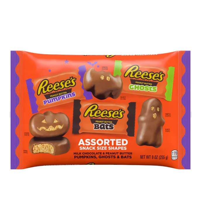 Reese's Peanut Butter Halloween Assorted Snack Size 408g