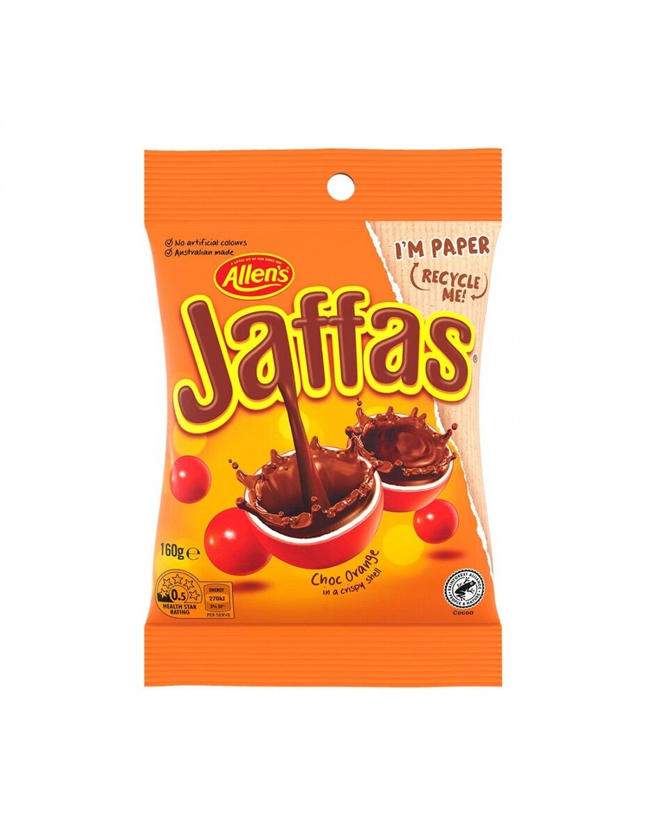 Allens Chocolate Orange Jaffas 160g