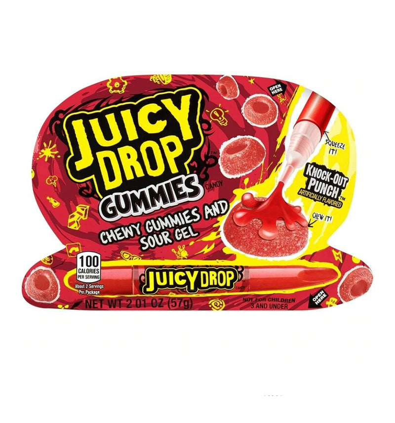 Strawberry Juicy Drop Gummies & Sour Gel 57g