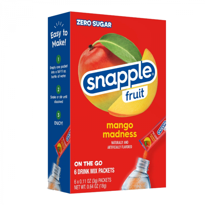 Snapple Fruit Singles To Go! Mango Madness 18g