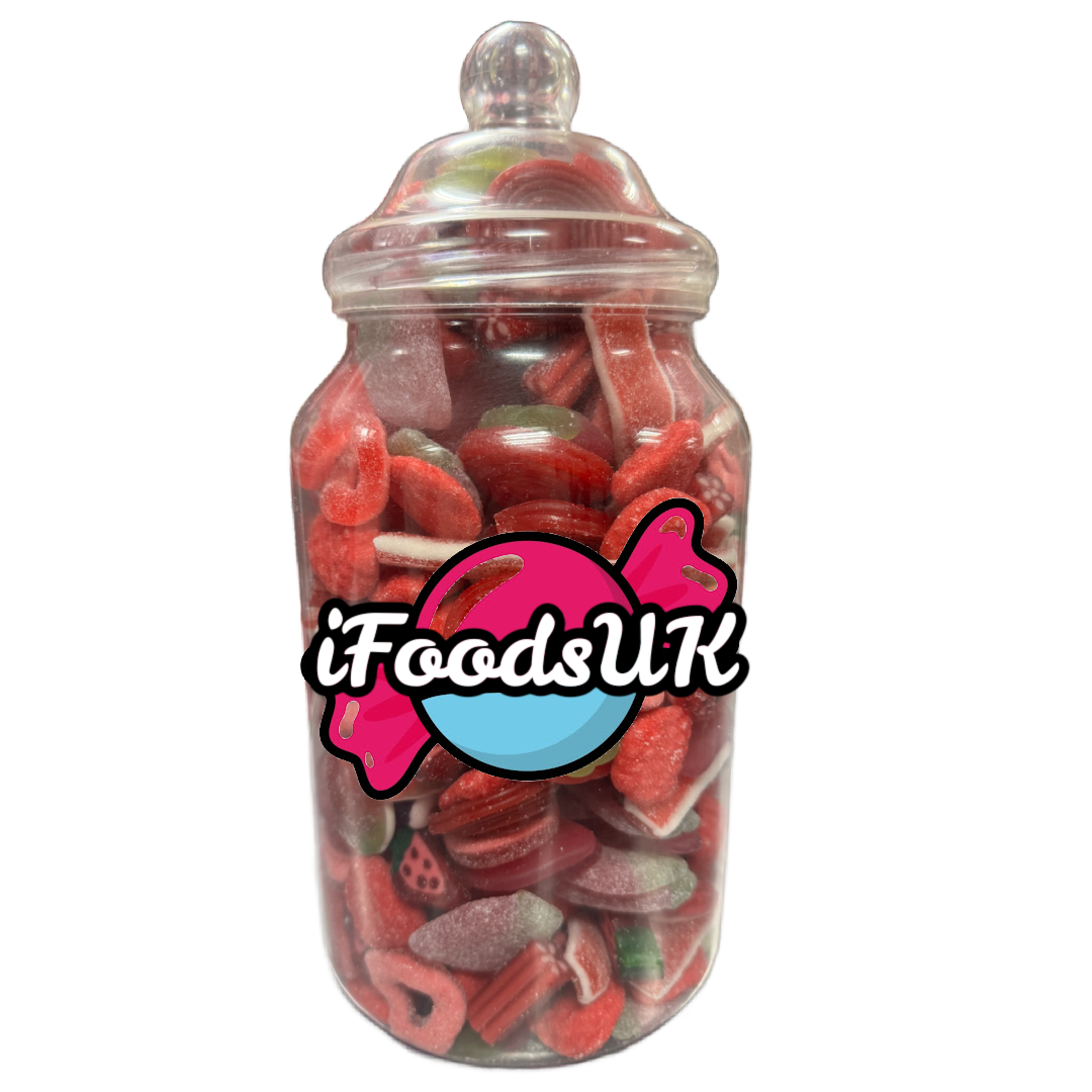 Strawberry Fizzy & Gummy Sweets Jars