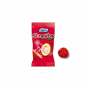 Vidal Strawbs Strawberry Bubble Gum Single