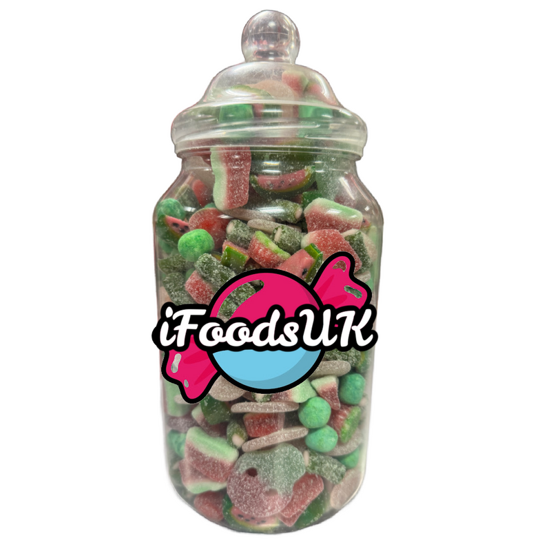 Watermelon Fizzy & Gummy Sweets Jars