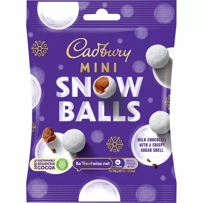 Cadbury Chocolate Mini Snowballs Bag 80g