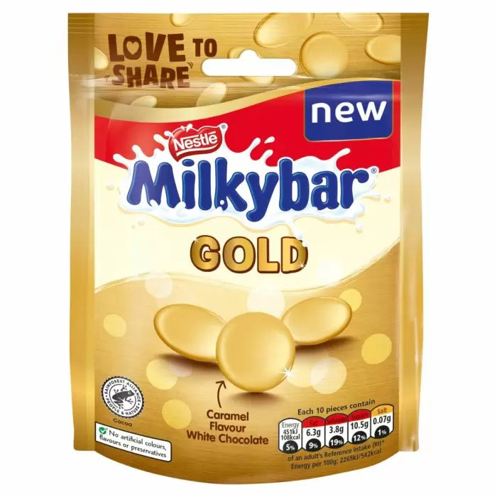 Milkybar Buttons Gold Caramel White Chocolate 86g