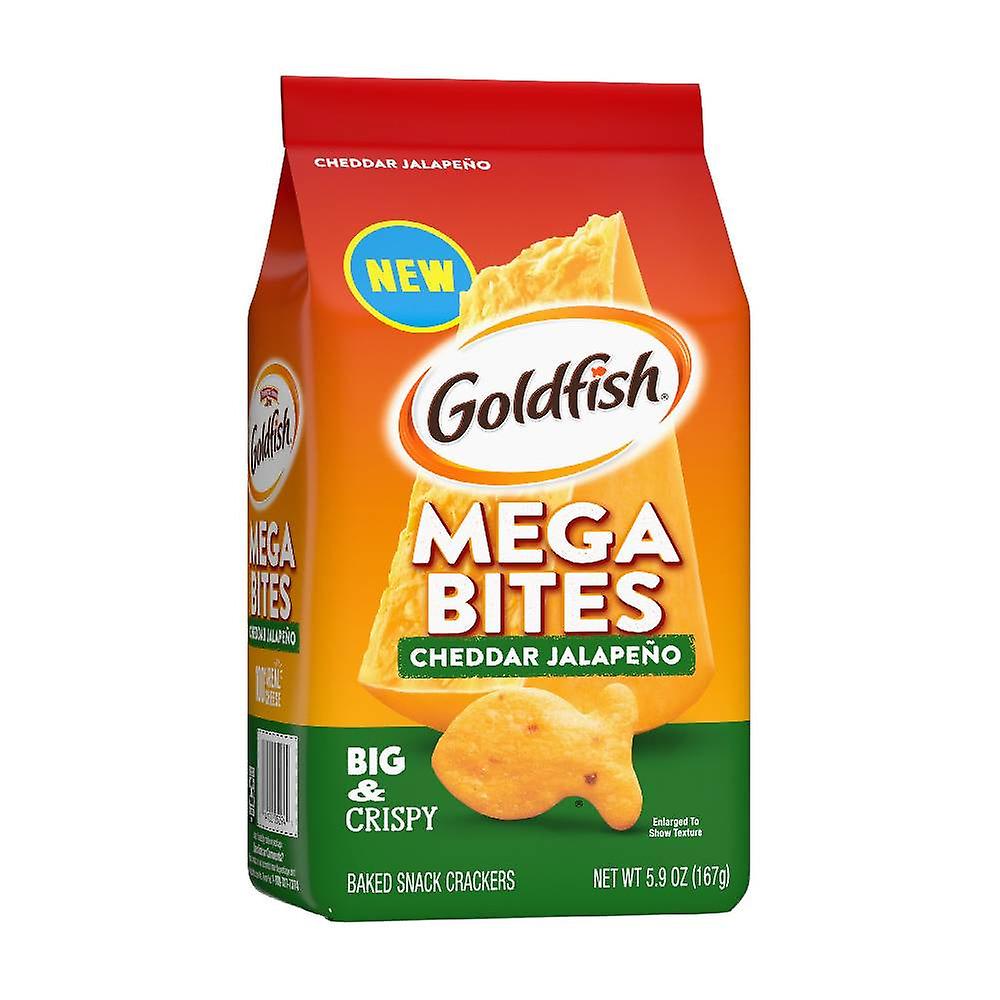 Pepperidge Farm Goldfish Mega Bites Cheddar Jalapeno 167g - Best Before 9th March 2024
