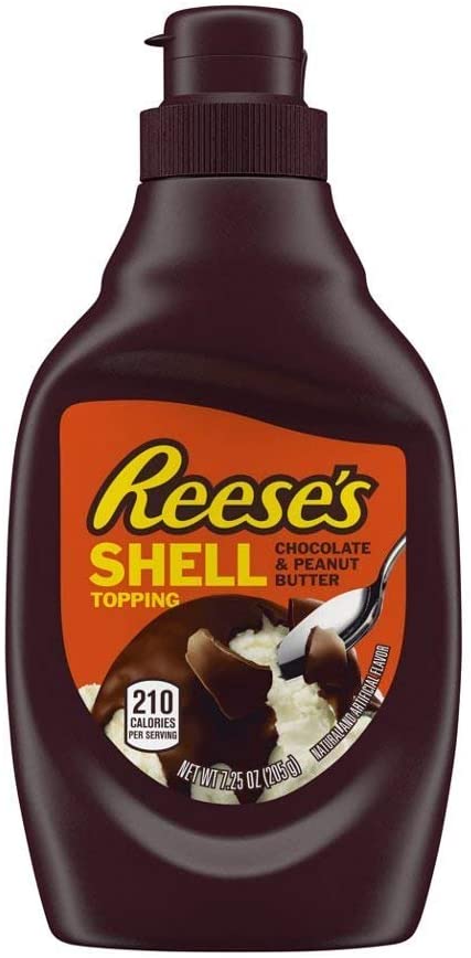 Reeses Chocolate & Peanut Butter Shell Topping 205g