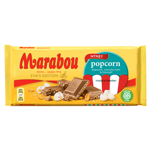 Marabou Milk Chocolate Popcorn Bar 185g