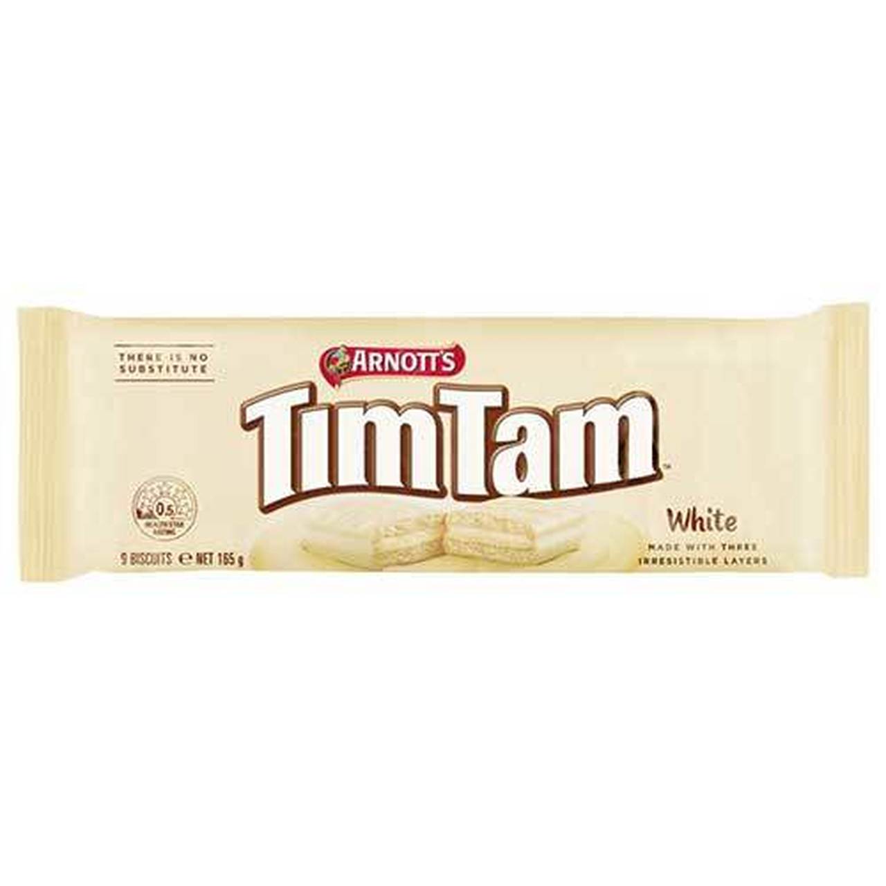 Arnott's Tim Tam Chocolate Biscuits White 165g 