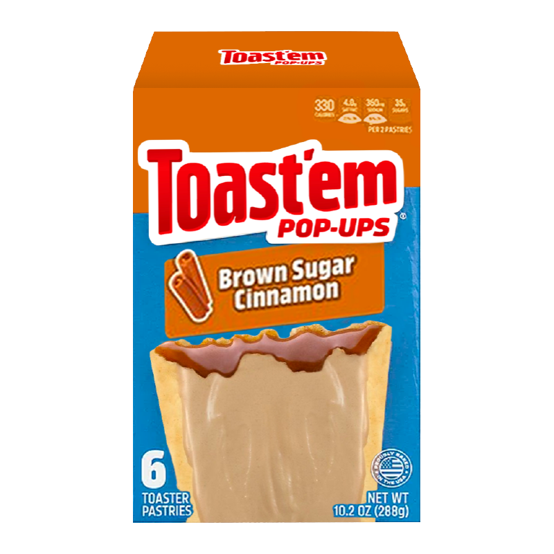 Toast'em Pop Ups Frosted Brown Sugar Cinnamon Toaster Pastries 6pk 288g