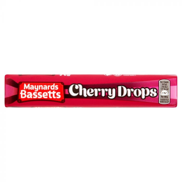 Maynards Bassetts Cherry Drops Sweets Roll 45g