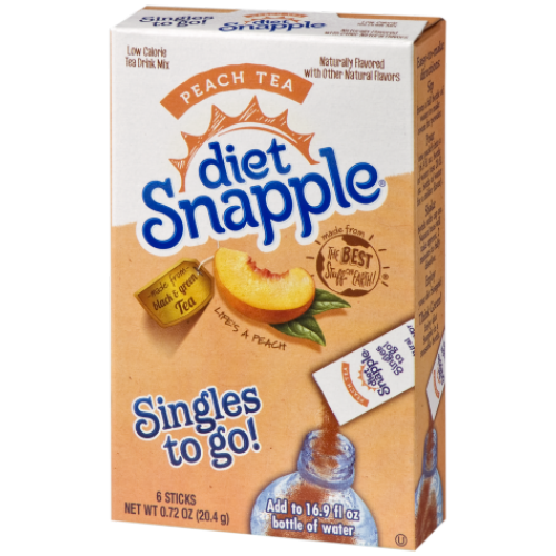 Diet Snapple Singles to go! Peach Tea 20g