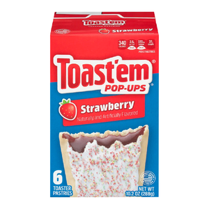 Toast'em Pop Ups Frosted Strawberry Toaster Pastries 6pk 288g