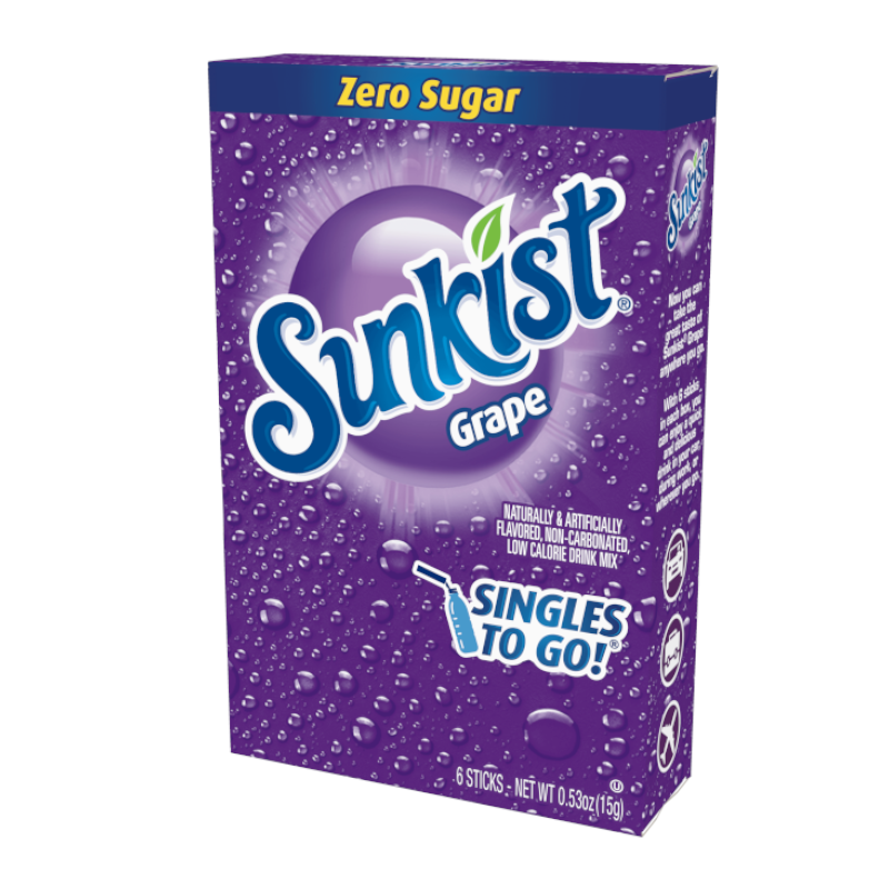 Sunkist Grape Zero Sugar Singles to Go 16g