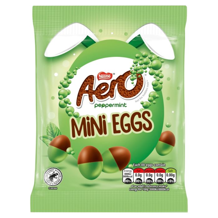 Aero Peppermint Milk Chocolate Mini Eggs Sharing Bag 70g
