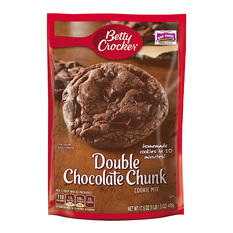 Betty Crocker Double Chocolate Chunk Cookie Mix 496g