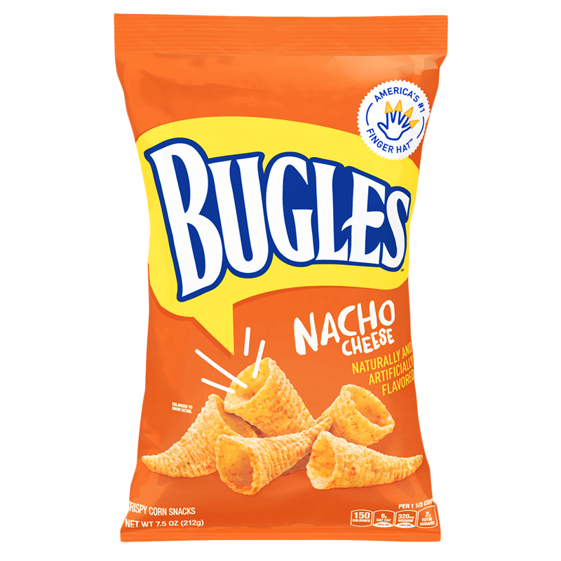 Bugles Nacho Cheese Corn Snacks 213g