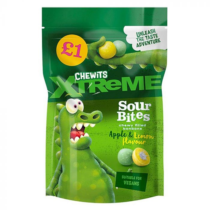 Chewits Xtreme Apple Sour Bites 115g