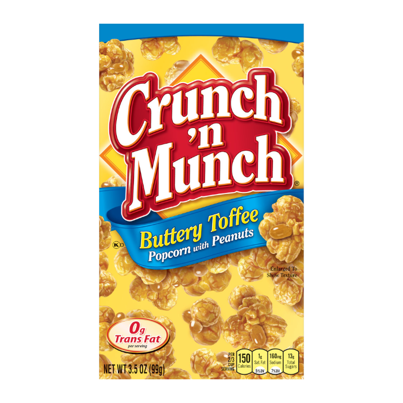 Crunch 'n Munch Buttery Toffee Popcorn with Peanuts 99g