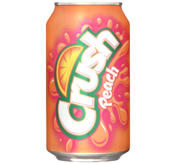 Crush Peach Soda 355ml - Best Before 6th November 2023