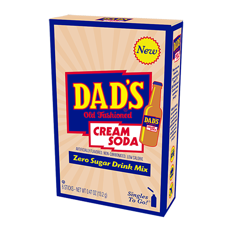 Dad's Old Fashioned Cream Soda Zero Sugar Drink Mix Singles To Go 15g