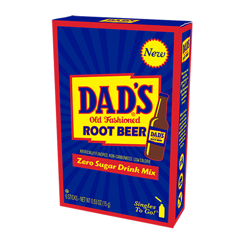 Dad's Old Fashioned Root Beer Zero Sugar Drink Mix Singles To Go 15g