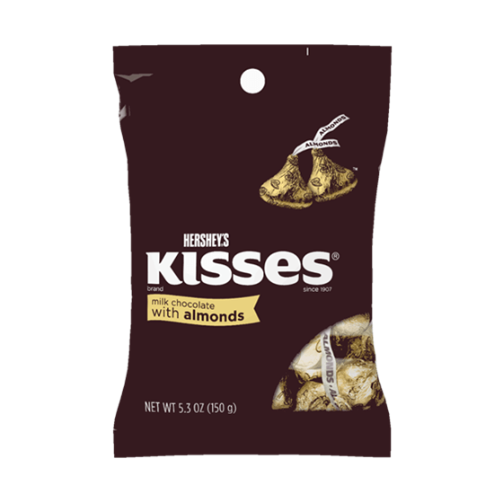 Hershey’s Kisses Milk Chocolate and Almond 127g