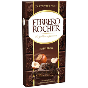Ferrero Rocher Hazelnut Dark Chocolate Bar 90g