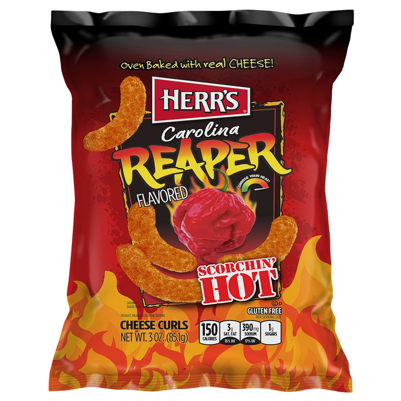 Herr's Carolina Reaper Flavoured Cheese Curls 170g