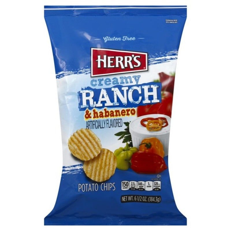 Herr's Creamy Ranch & Habanero Potato Chips 184g