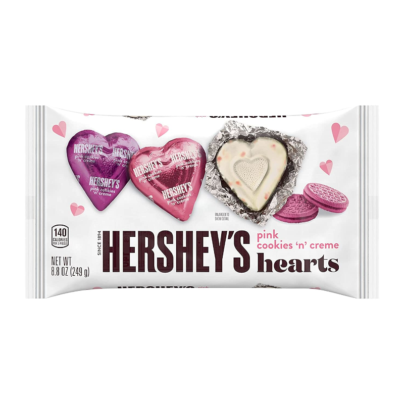 Hershey's Pink Cookies n Creme Hearts 249g