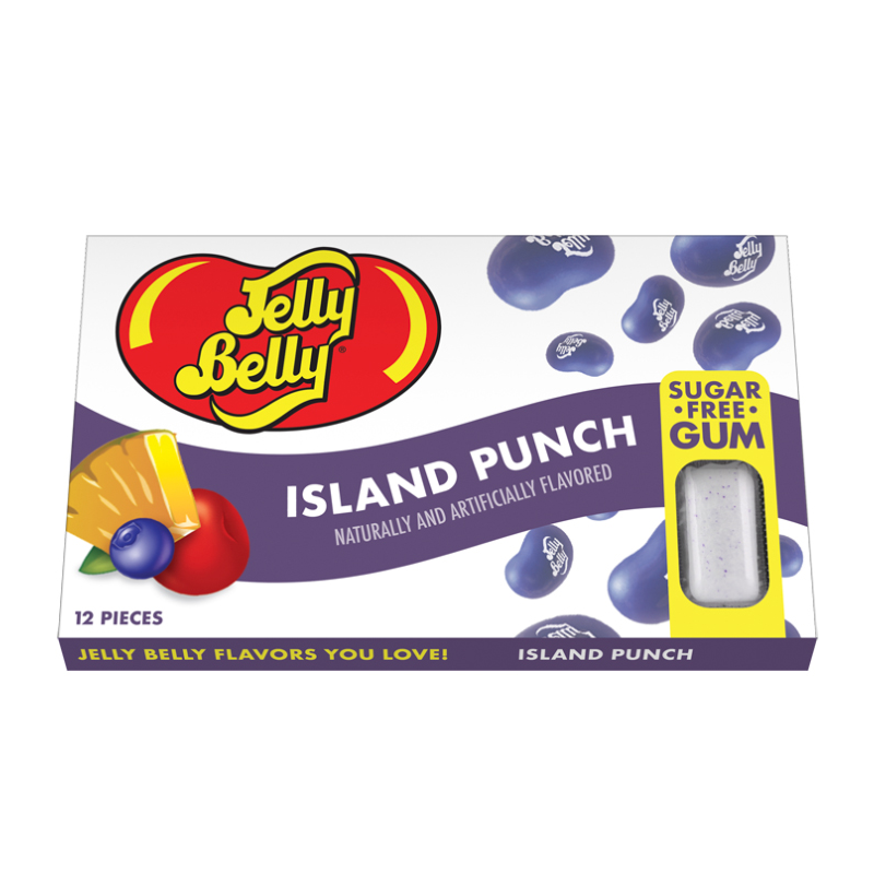 Jelly Belly Island Punch Sugar Free Gum 12 Pieces