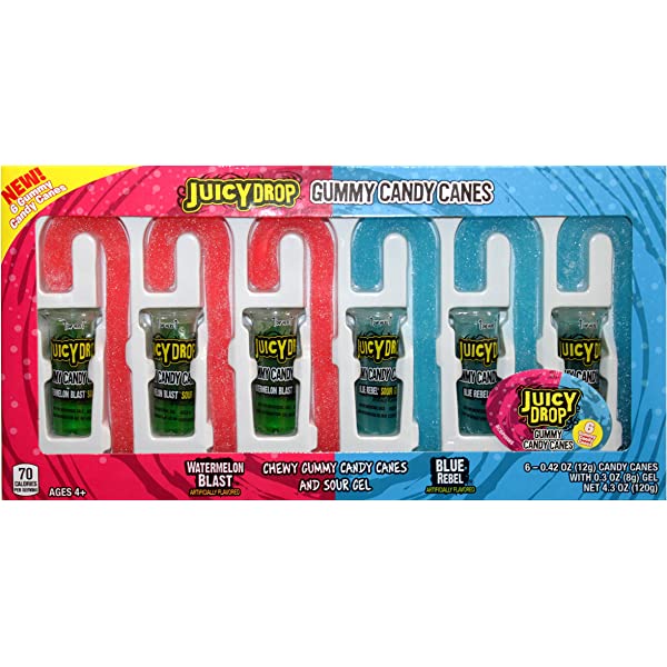 Juicy Drop Gummy Candy Canes 120g