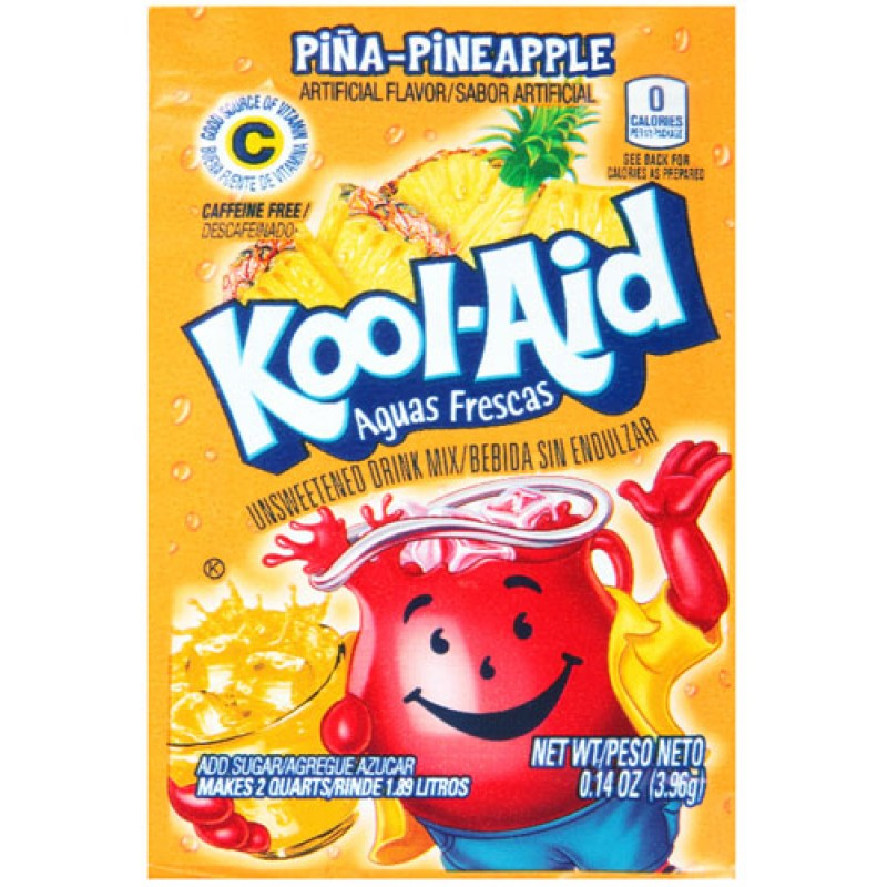 Kool Aid Pina Pineapple Unsweetened Drink Mix Sachet 3.9g