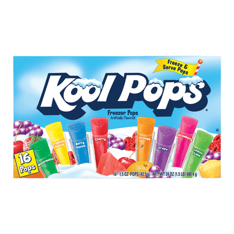 Kool Pops Assorted Freezer Bars 20 Pack