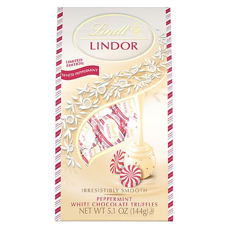 Image Lindt Lindor White Chocolate Peppermint Truffles 144g